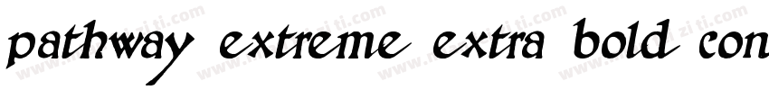 Pathway Extreme Extra Bold Condense字体转换